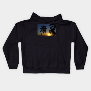 Palm Trees Sunset in Paradise Kids Hoodie